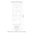 Heladera Exhibidora Vertical Briket Master M3000 293 Litros Blanca